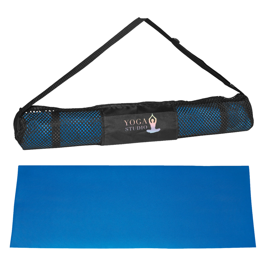 Yoga Mat with Carrying Case - Blue - Colorbrite