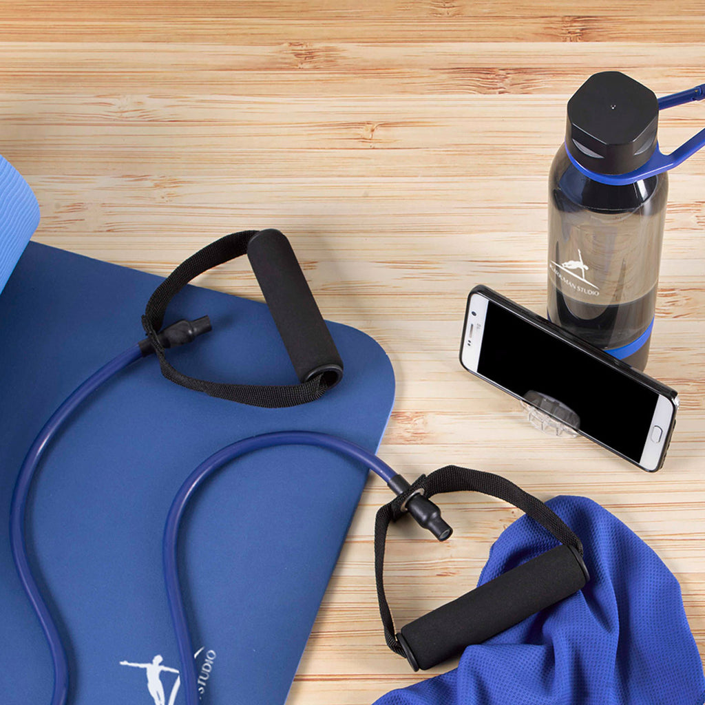 Yoga Mat with Carrying Case - Blue - Lifestyle_Silkscreen