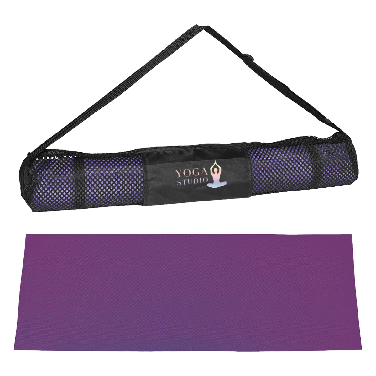 Yoga Mat with Carrying Case - Purple - Colorbrite
