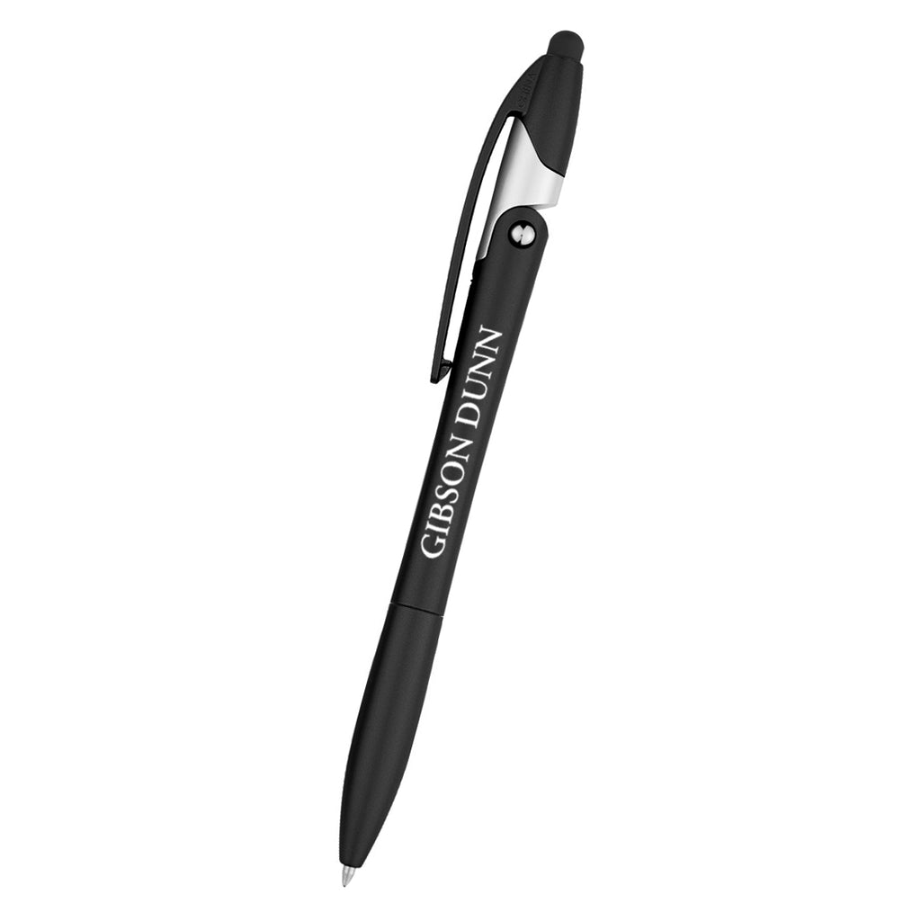 Yoga Pen with Stylus and Phone Stand - Black - Silk Screen