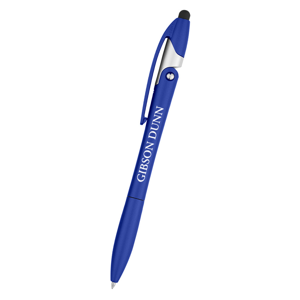 Yoga Pen with Stylus and Phone Stand - Blue - Silk Screen