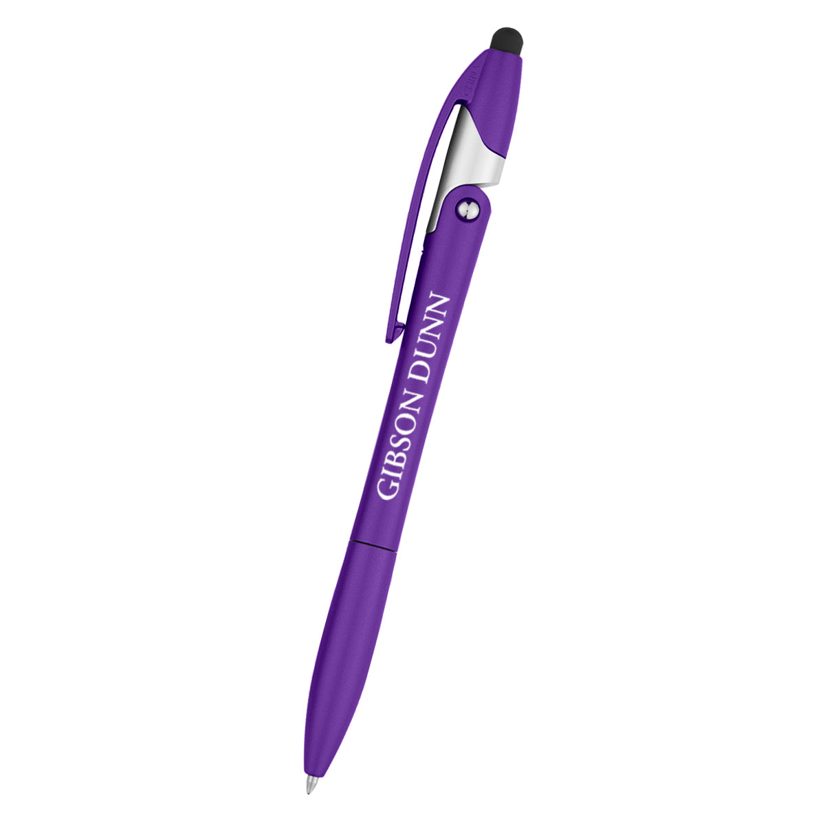 Yoga Pen with Stylus and Phone Stand - Purple - Silk Screen