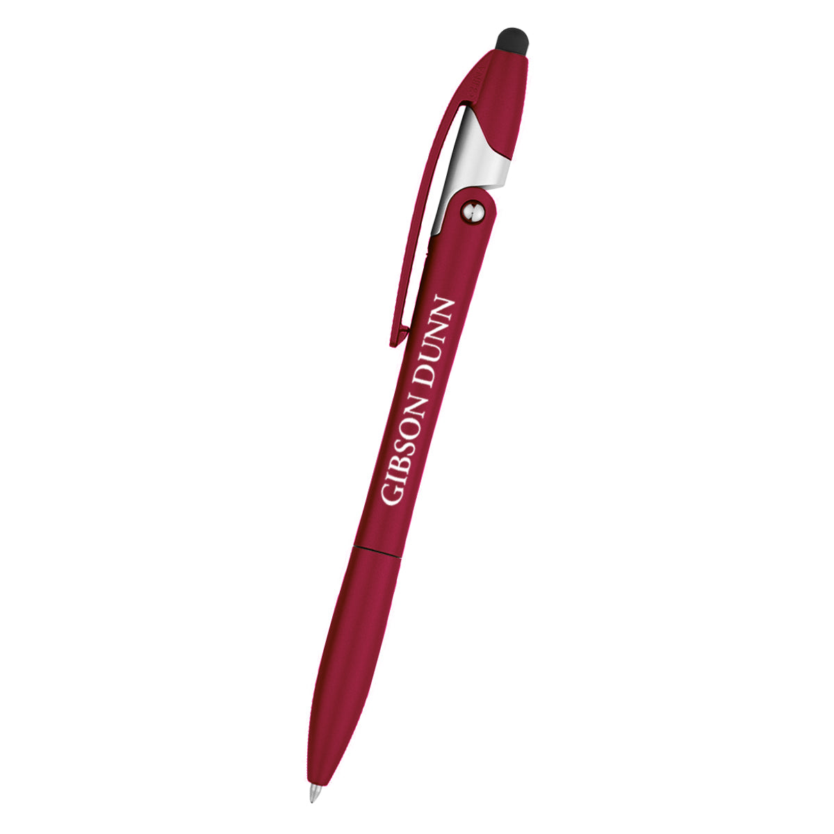 Yoga Pen with Stylus and Phone Stand - Red - Silk Screen