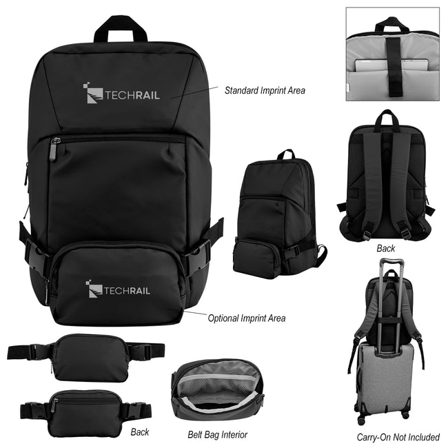 Yosemite Backpack with Removable Belt Bag in Recycled PET