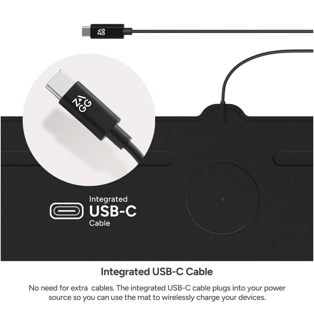 ZAGG Wireless Charging Desk Mat Transfer - Black - Photo 3