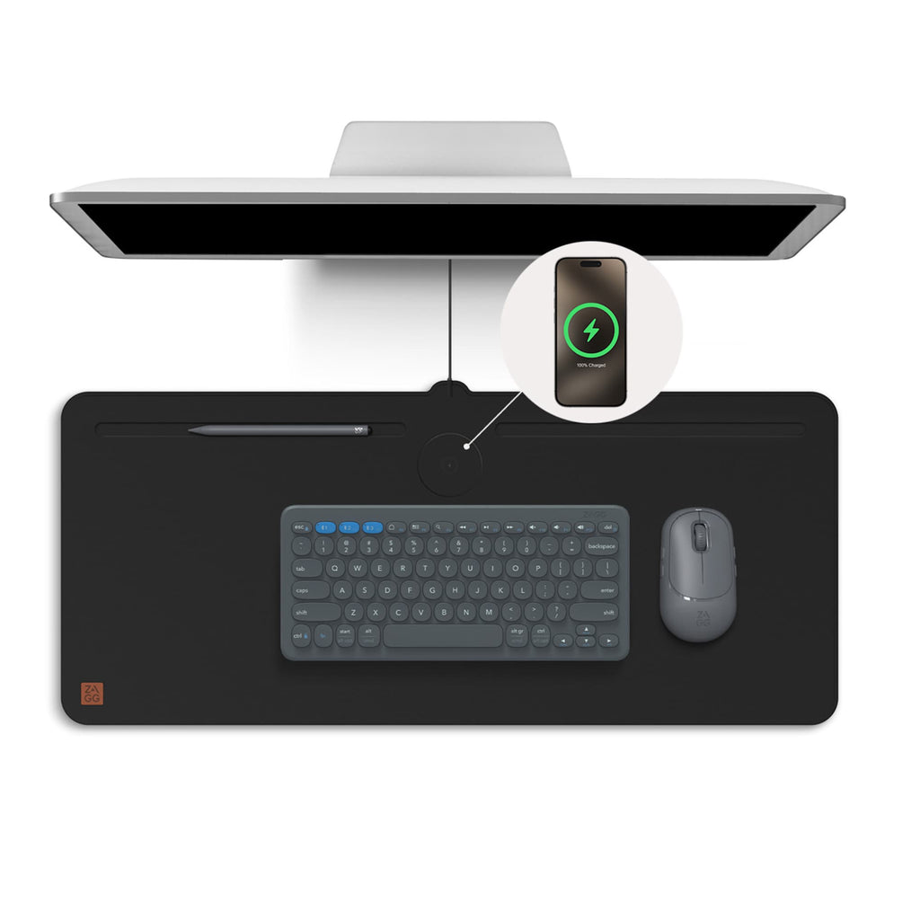 ZAGG Wireless Charging Desk Mat Transfer - Black - Photo