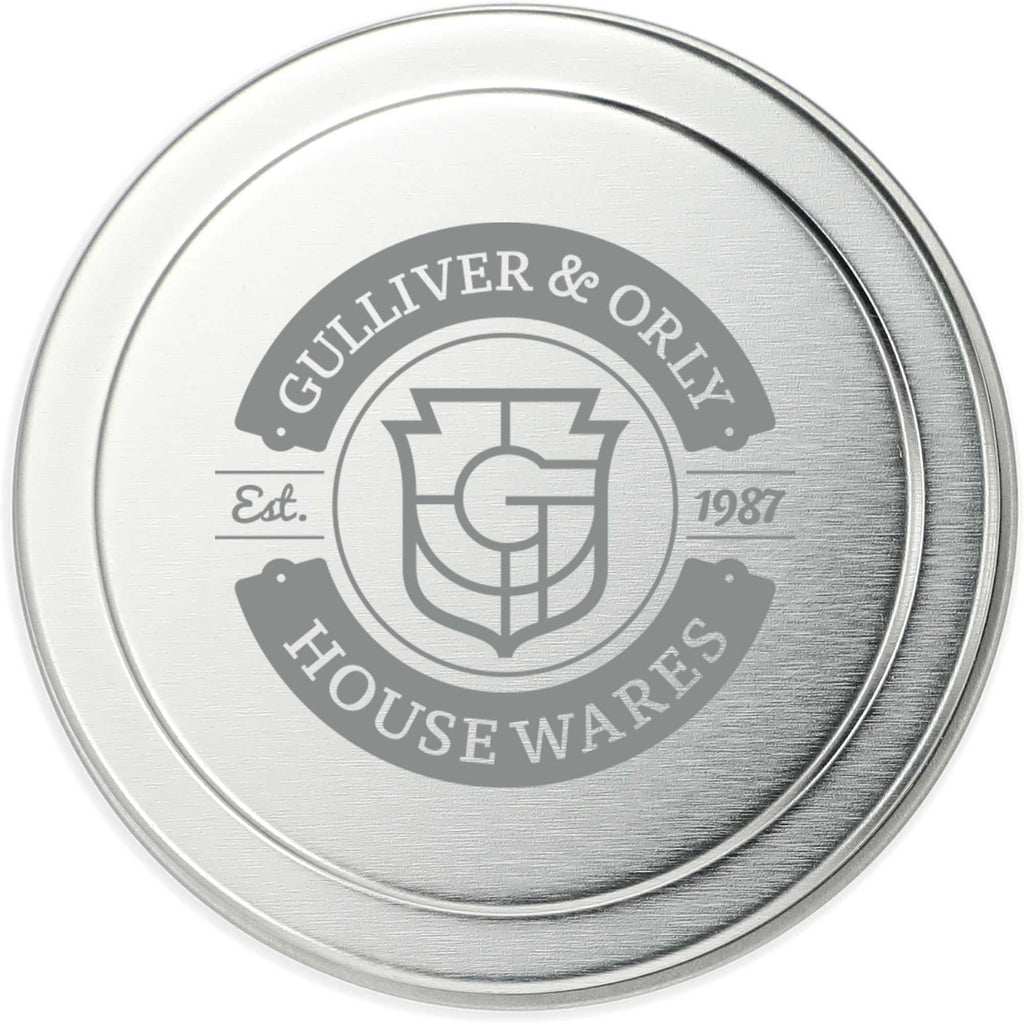Zen Tea Soy Candle in a Mini Tin, 2.7 oz Laser Engraving - Silver - Front