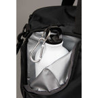 Zenith Recycled Duffel Bag for 18 Inch Laptops Embroidery - Black - Propped 2