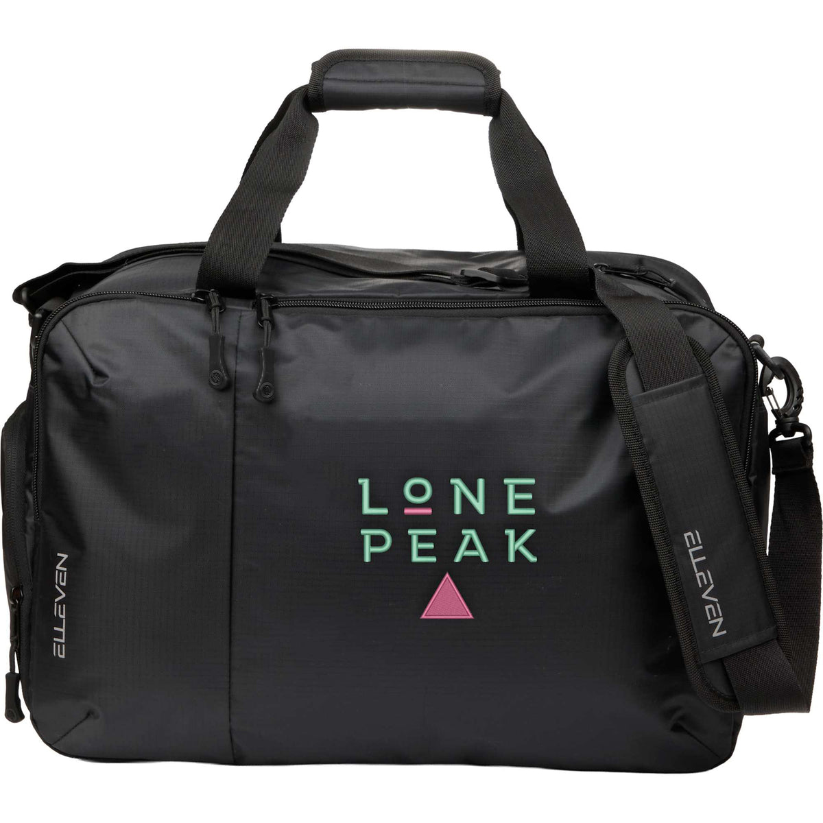 Zenith Recycled Duffel Bag for 18 Inch Laptops Transfer - Black - Front