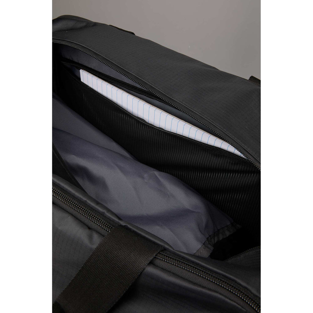 Zenith Recycled Duffel Bag for 18 Inch Laptops Transfer - Black - Propped 5