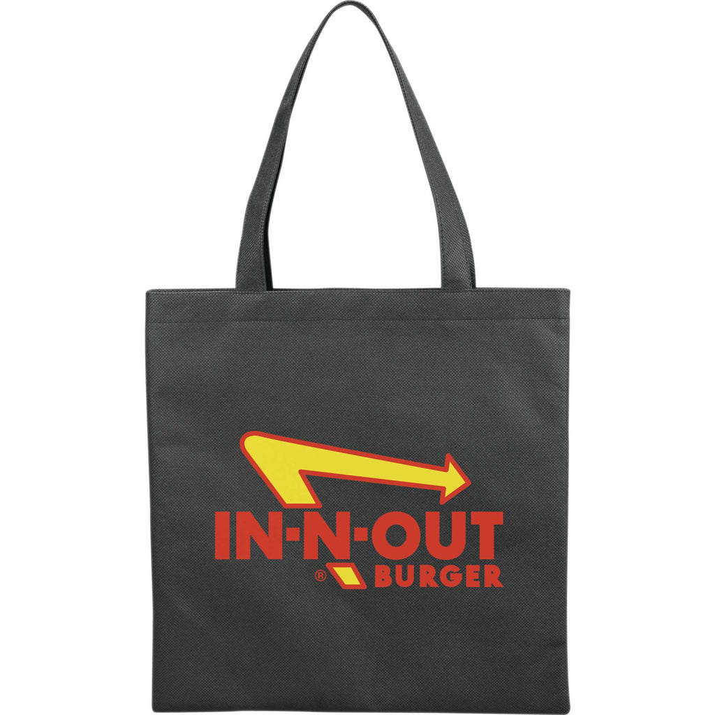 Zeus Slim Convention Tote, 14 x 13.5 Inches Full Color - Black - Front