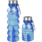 Zigoo Collapsible Silicone Bottle, Tie Dye, 18 oz Laser Engraving - ICE - Default