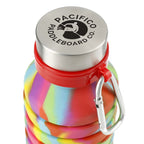 Zigoo Collapsible Silicone Bottle, Tie Dye, 18 oz Laser Engraving - TIE-DYE - Top