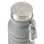Zigoo Collapsible Silicone Bottle with Carabiner, 18 oz Full Color - Gray - Top