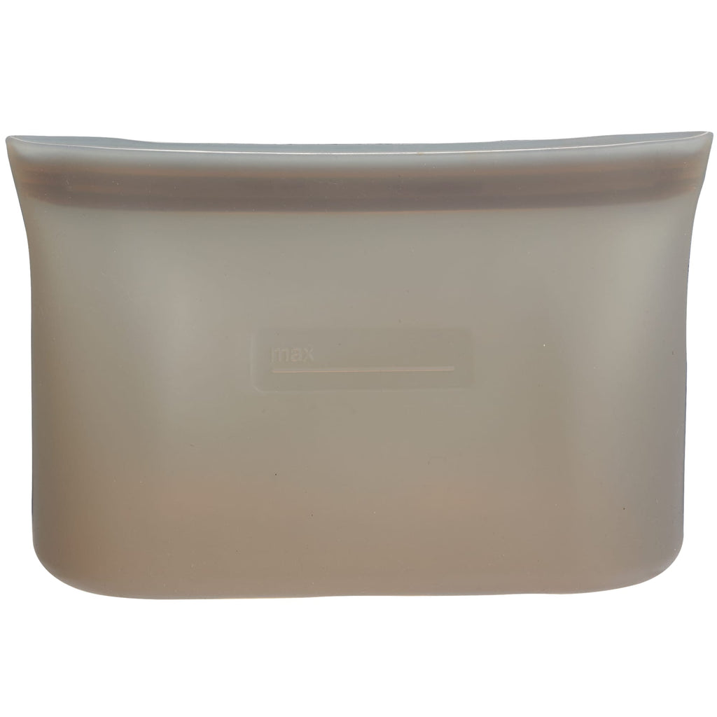 Zili Reusable Silicone Storage Bag, 16 oz - Gray - Back