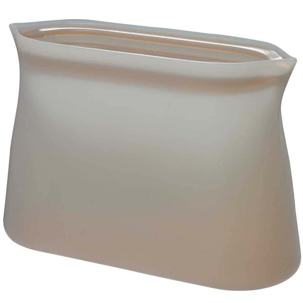 Zili Reusable Silicone Storage Bag, 16 oz - Gray - Left Angle