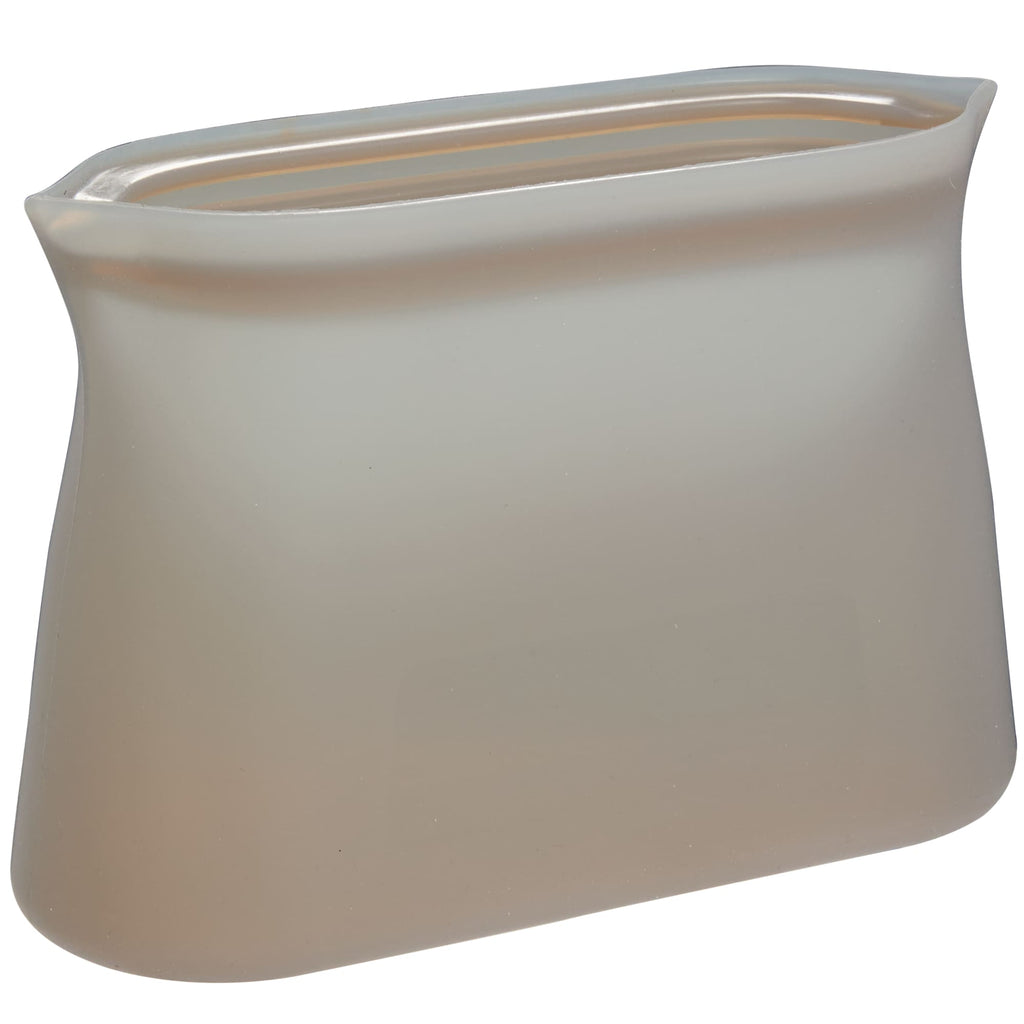 Zili Reusable Silicone Storage Bag, 16 oz - Gray - Right Angle