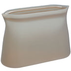 Zili Reusable Silicone Storage Bag, 16 oz - Gray - Right Angle