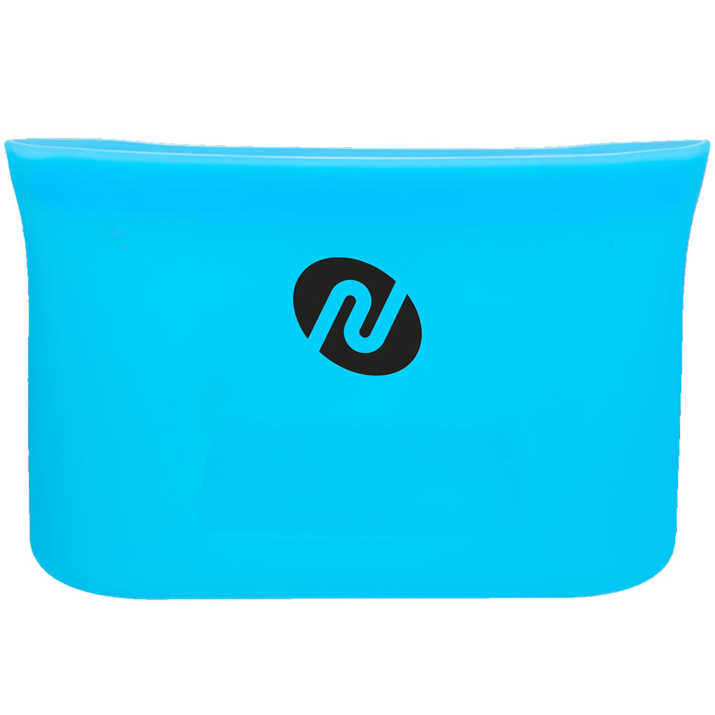 Zili Reusable Silicone Storage Bag, 8 oz - Blue - Front