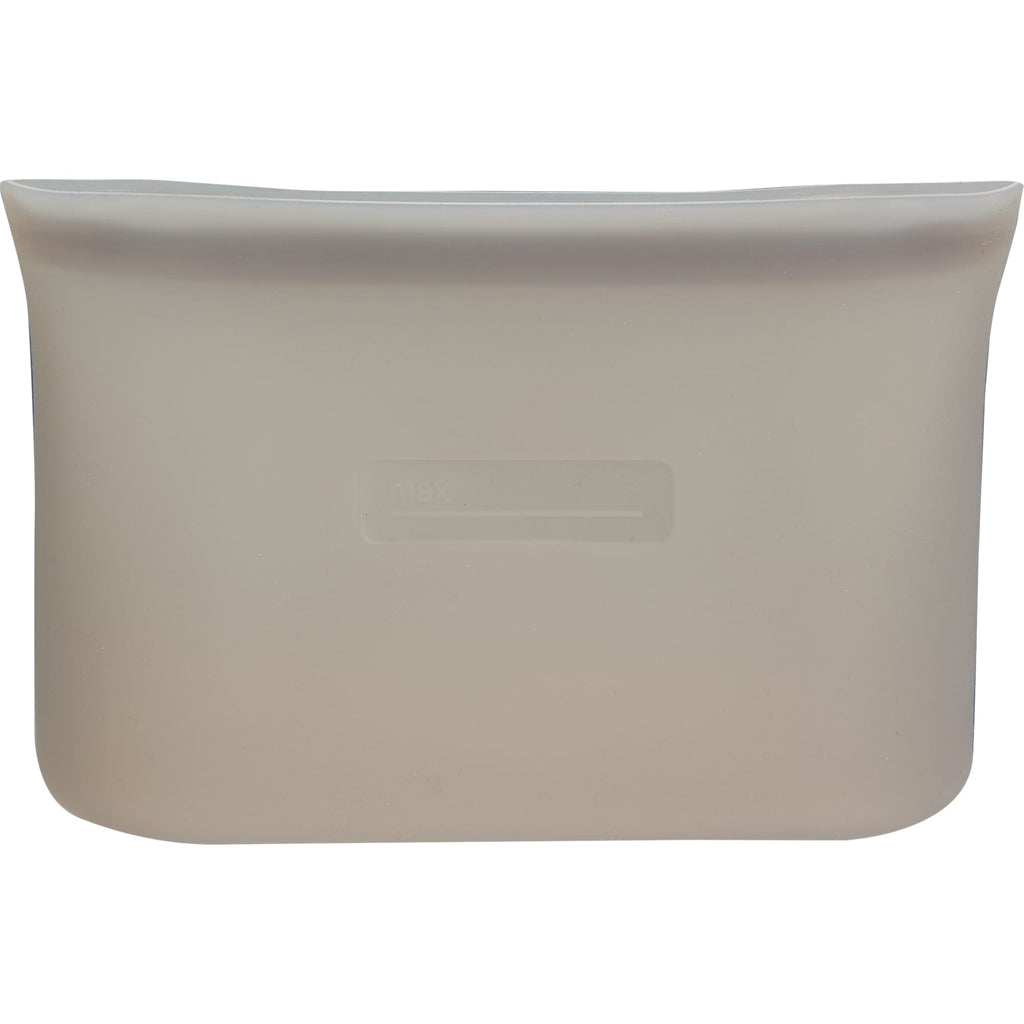 Zili Reusable Silicone Storage Bag, 8 oz - Gray - Back