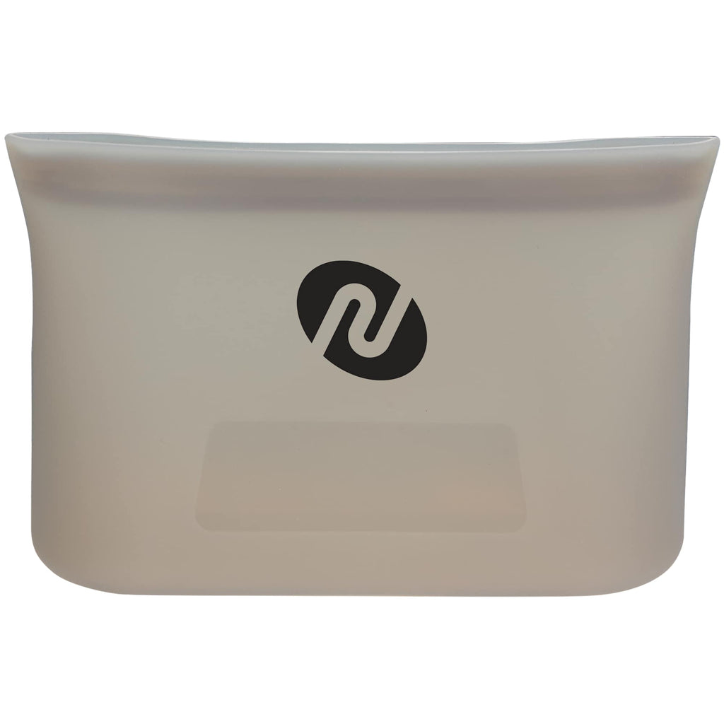 Zili Reusable Silicone Storage Bag, 8 oz - Gray - Front