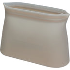 Zili Reusable Silicone Storage Bag, 8 oz - Gray - Left Angle