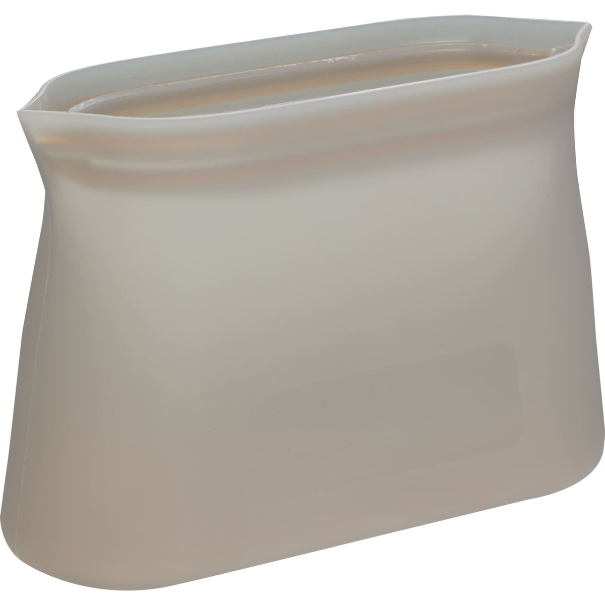 Zili Reusable Silicone Storage Bag, 8 oz - Gray - Right Angle