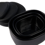 Zili Stackable Silicone Container Set, 7, 10 and 20 oz - Black - Detail 2