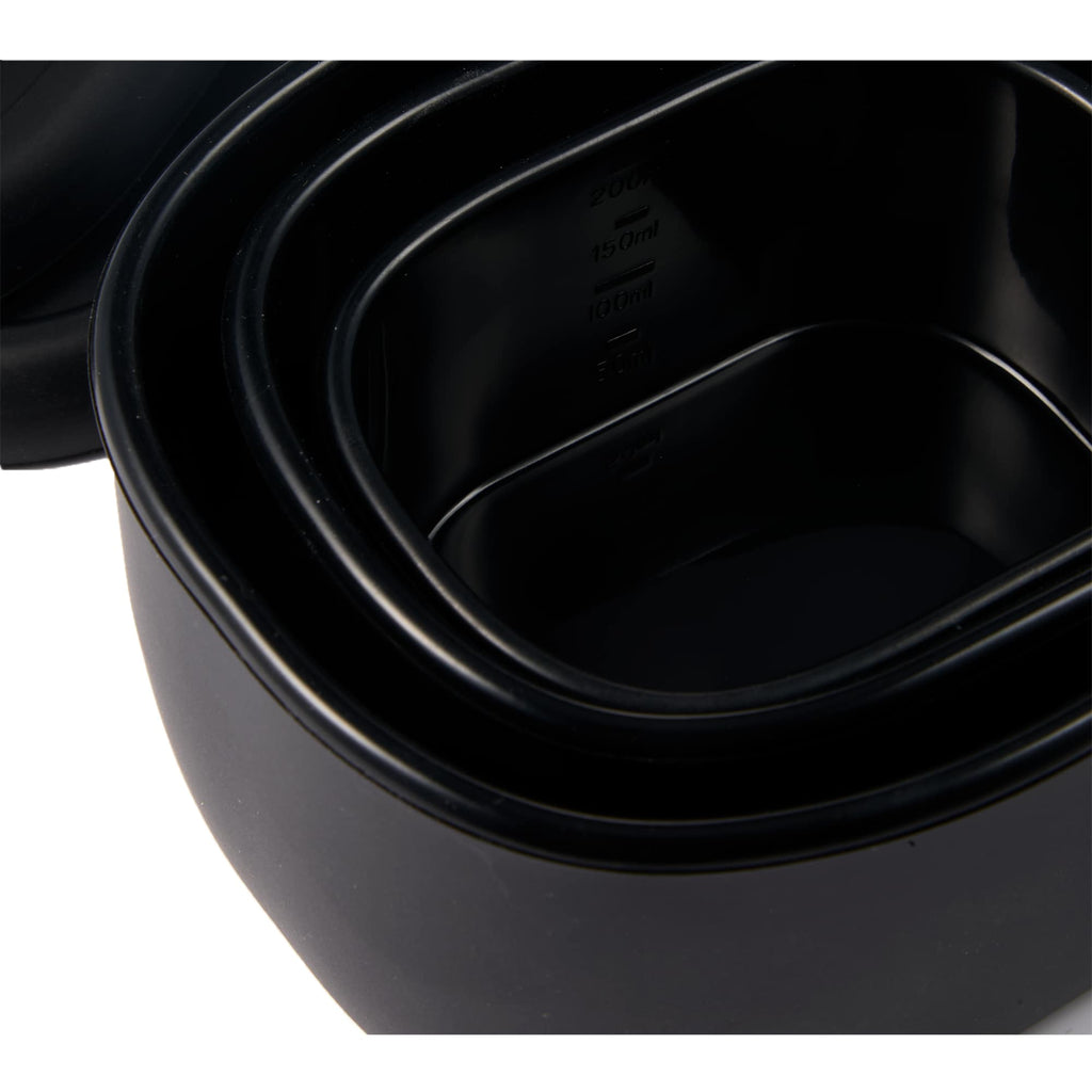 Zili Stackable Silicone Container Set, 7, 10 and 20 oz - Black - Detail 4