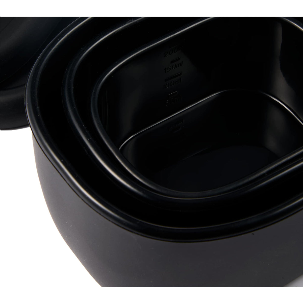 Zili Stackable Silicone Container Set, 7, 10 and 20 oz - Black - Detail 4