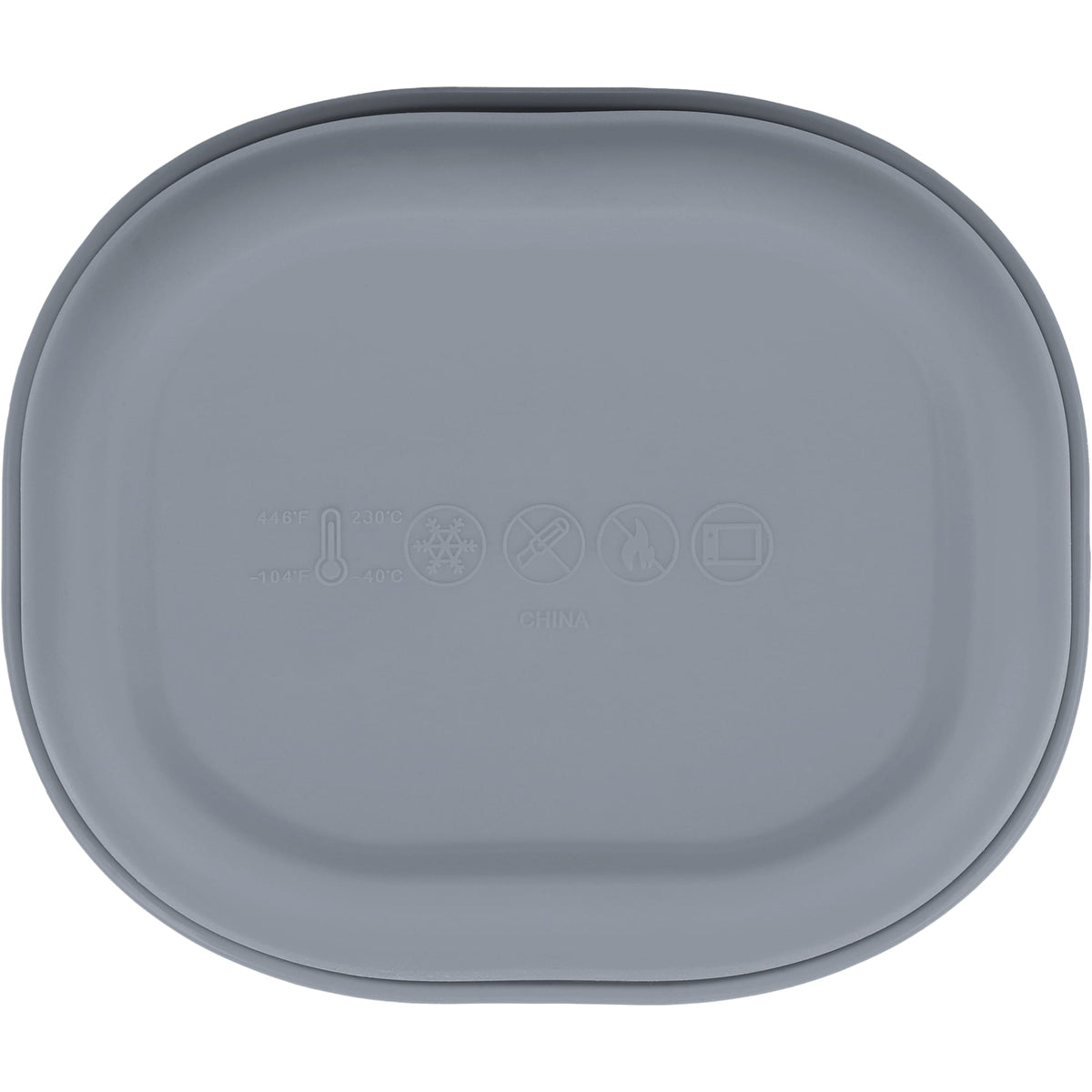 Zili Stackable Silicone Container Set, 7, 10 and 20 oz - Gray - Back