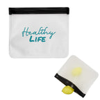 Zip Top Storage Bag, Reusable - Charcoal - Silk Screen
