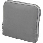 Zip Travel Organizer with Four Pockets, Recycled Embroidery - Gray - Left Angle