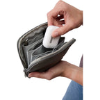 Zip Travel Organizer with Four Pockets, Recycled Embroidery - Gray - Propped