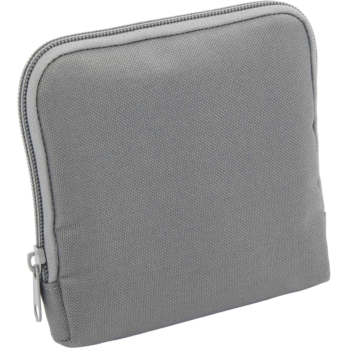Zip Travel Organizer with Four Pockets, Recycled Embroidery - Gray - Right Angle