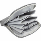 Zip Travel Organizer with Four Pockets, Recycled Full Color - Gray - Detail