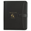 Zippered Portfolio and Calculator in Pebble Grain - Black - Silk Screen