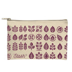 Zippered Pouch in Recycled Canvas - Natural - Silk Screen