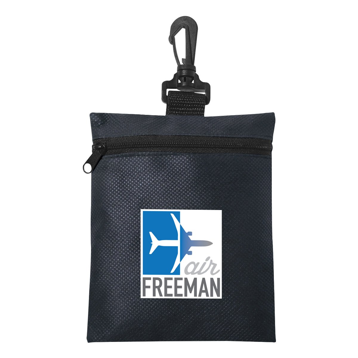 Zippered Pouch, Non-Woven - Black - Colorbrite