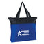 Zippered Recycled Tote Bag, Non-Woven - Royal Blue - Silk Screen