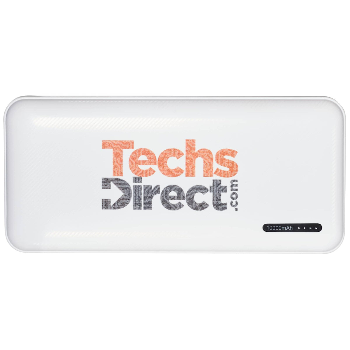 Zodiac Palm-Size Power Bank, 10,000 mAh Full Color - White - Front 3
