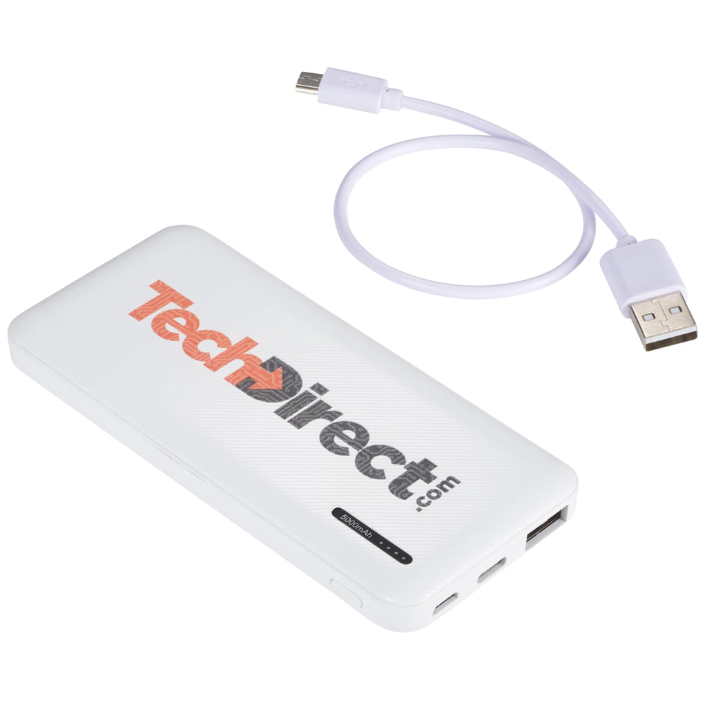 Zodiac Pocket Power Bank, 5,000 mAh Full Color - White - Photo