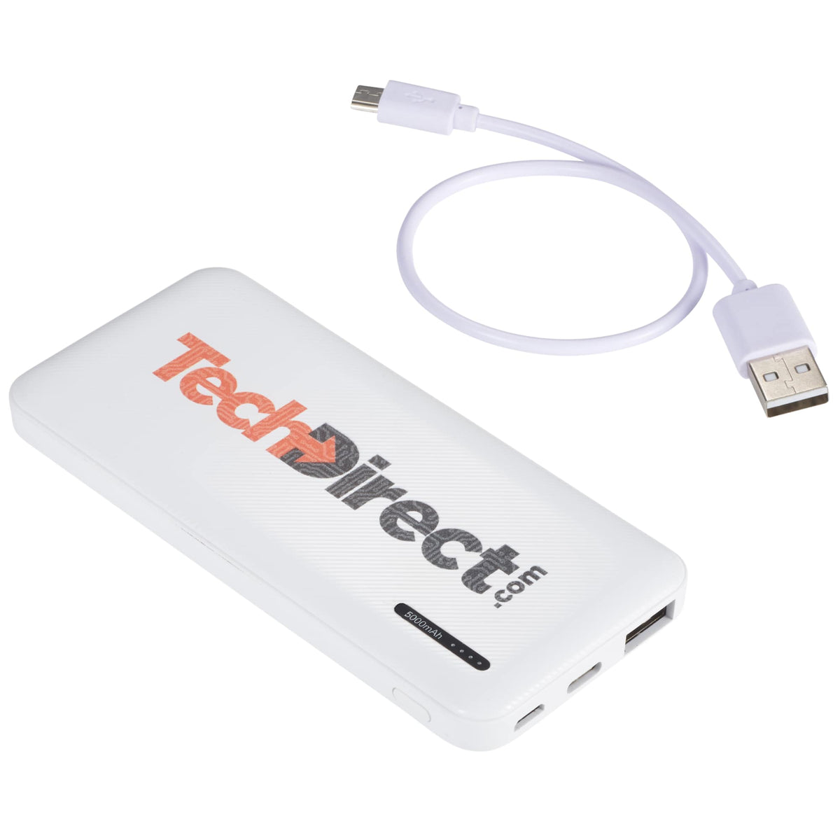 Zodiac Pocket Power Bank, 5,000 mAh Full Color - White - Photo