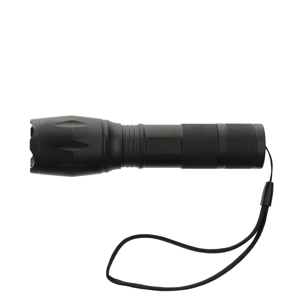Zoom Flashlight with SOS Mode, 500 Lumens - Black - Back