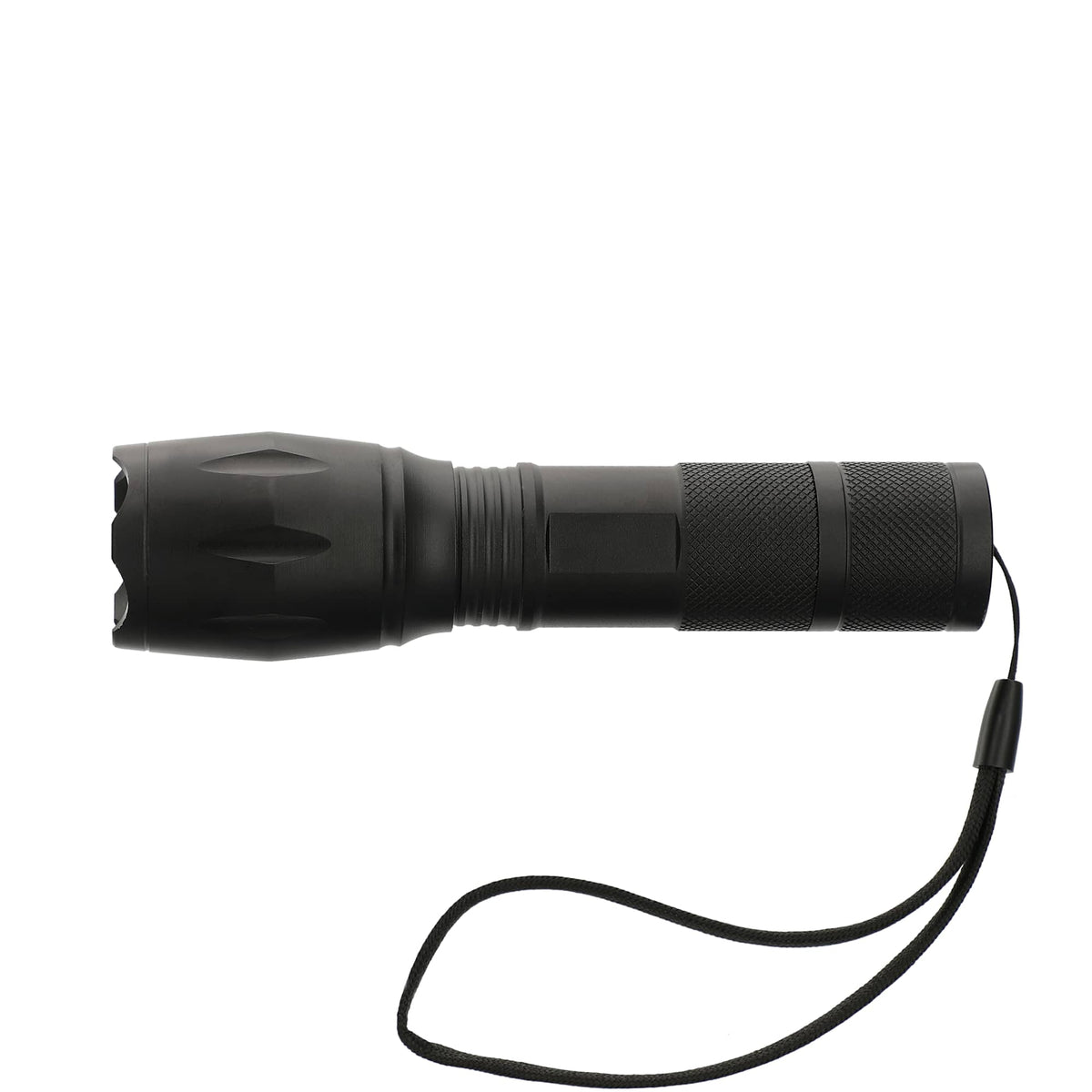Zoom Flashlight with SOS Mode, 500 Lumens - Black - Back